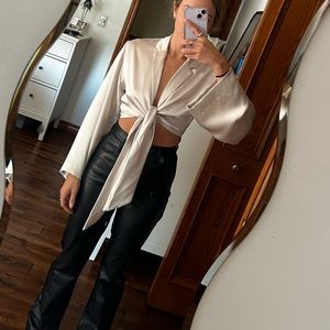 Satin crop top